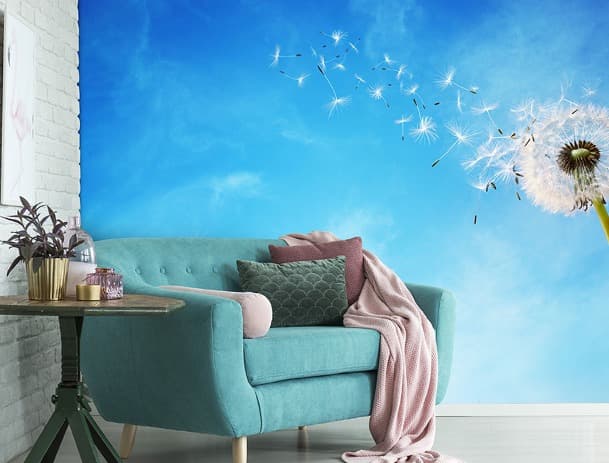 پوستر دیواری بکگراند گل قاصدک کد f-8959 — تصویر ۲