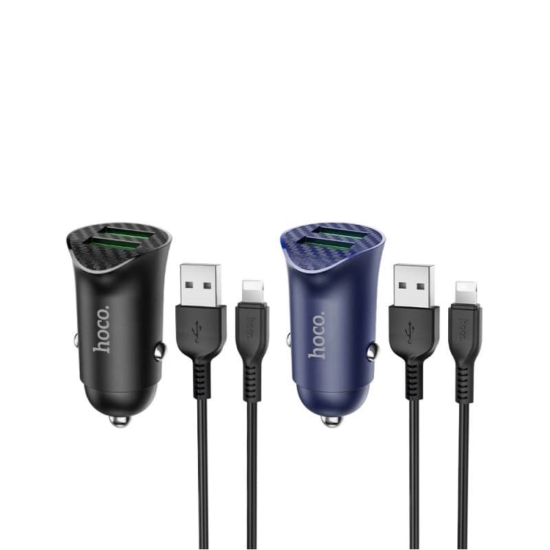 شارژر فندکی هوکو مدل Z39 QC3.0 18W به همراه کابل تبدیل MICROUSB