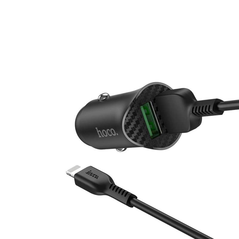 شارژر فندکی هوکو مدل Z39 QC3.0 18W به همراه کابل تبدیل MICROUSB — تصویر ۳