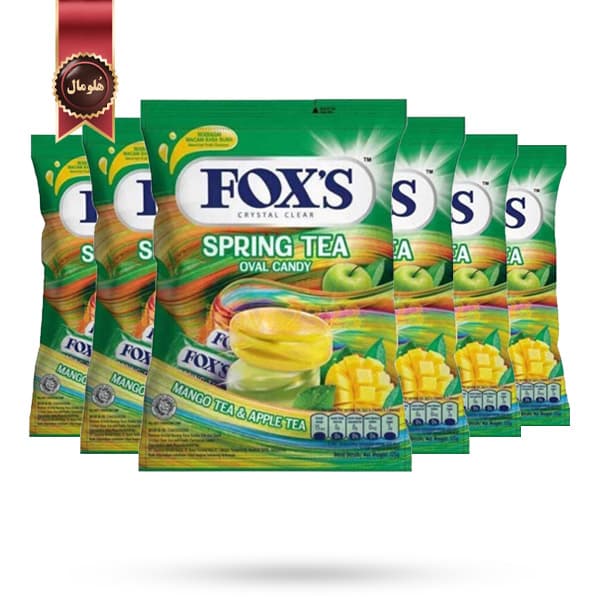 6 بسته آبنبات فوکس Foxs مدل چای بهاری Spring Tea وزن 125 گرم (اورجینال)