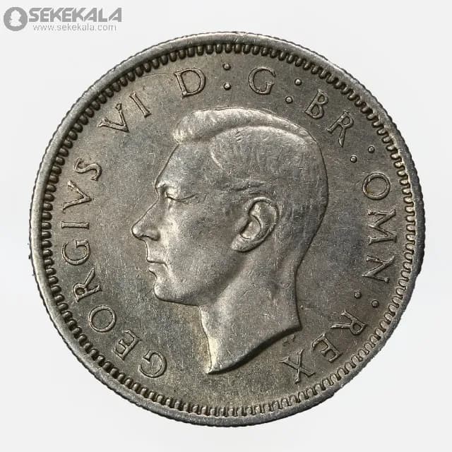 سکه 6 پنس انگلیس 1951 (جرج ششم) — تصویر ۲