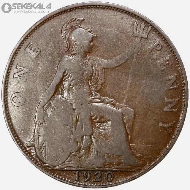 سکه 1 پنی انگلیس 1920 (جرج پنجم) — تصویر ۲