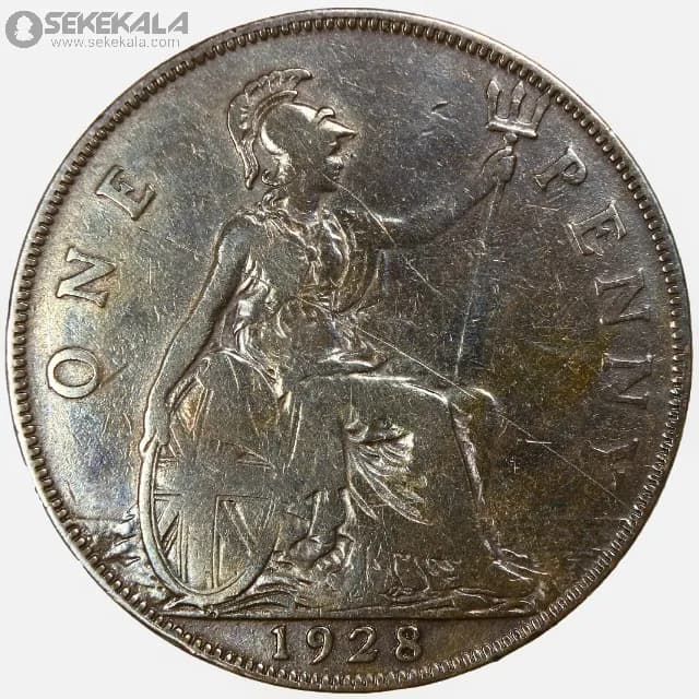 سکه 1 پنی انگلیس 1928 (جرج پنجم) — تصویر ۲