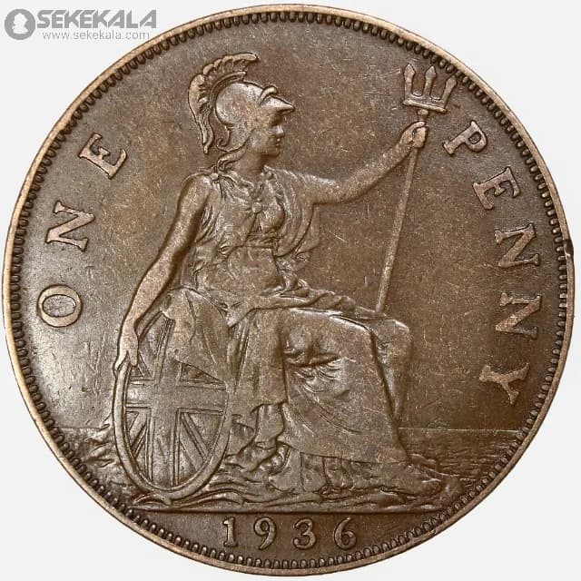 سکه 1 پنی انگلیس 1936 (جرج پنجم) — تصویر ۲