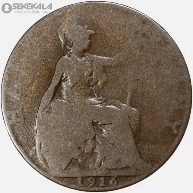 سکه نیم پنی انگلیس 1916 (جرج پنجم) — تصویر ۲
