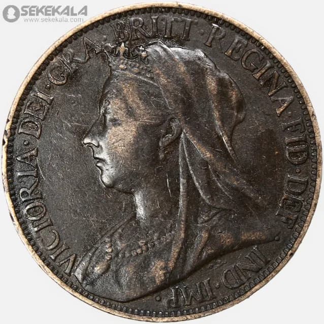 سکه 1 فارتینگ انگلیس 1901 (ملکه ویکتوریا)