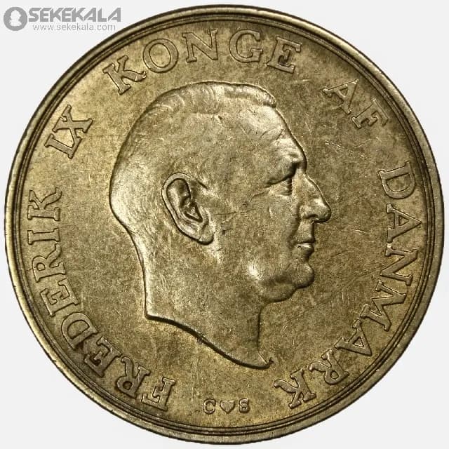 سکه 2 کرون دانمارک 1957 ( بسیار کمیاب)