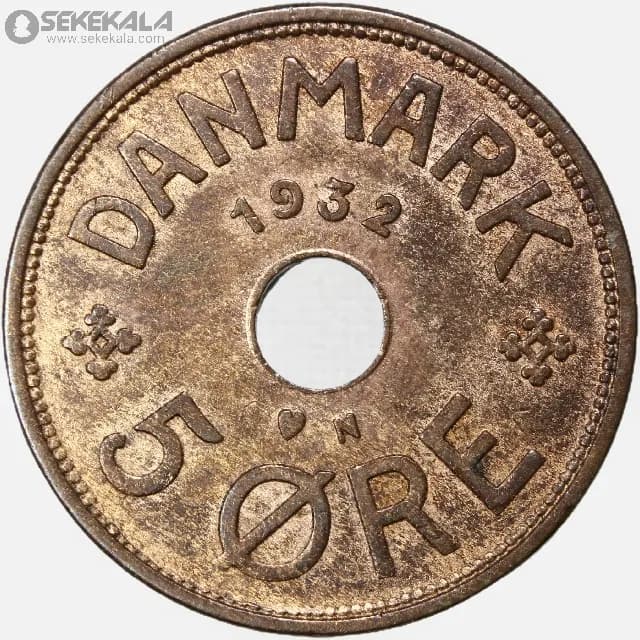 سکه 5 اوره دانمارک 1932 — تصویر ۲