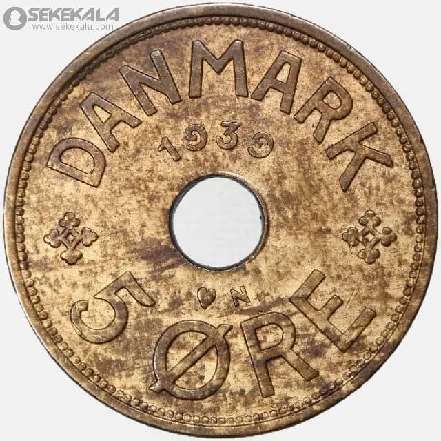 سکه 5 اوره دانمارک 1939 — تصویر ۲