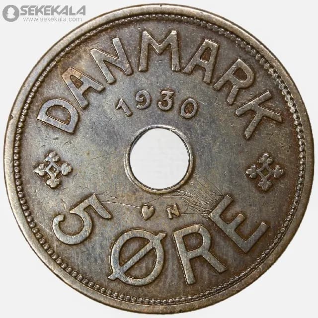 سکه 5 اوره دانمارک 1930 — تصویر ۲