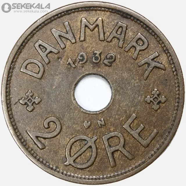 سکه 2 اوره دانمارک 1932 — تصویر ۲