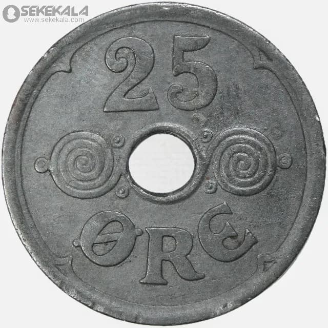 سکه 25 اوره دانمارک 1944 — تصویر ۲