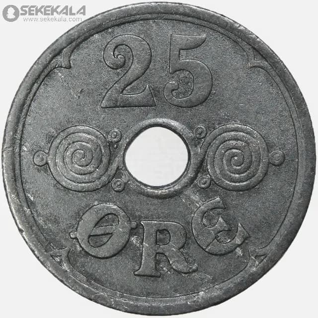 سکه 25 اوره دانمارک 1942 — تصویر ۲
