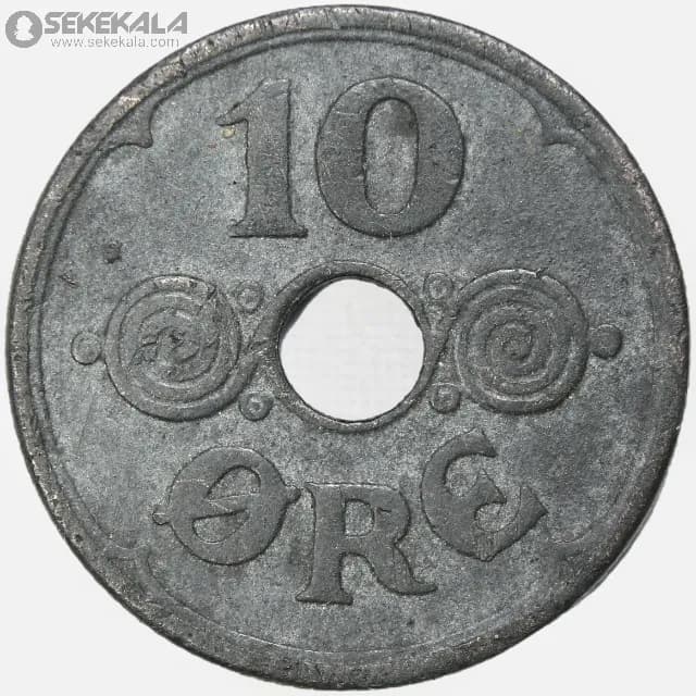 سکه 10 اوره دانمارک 1944 — تصویر ۲
