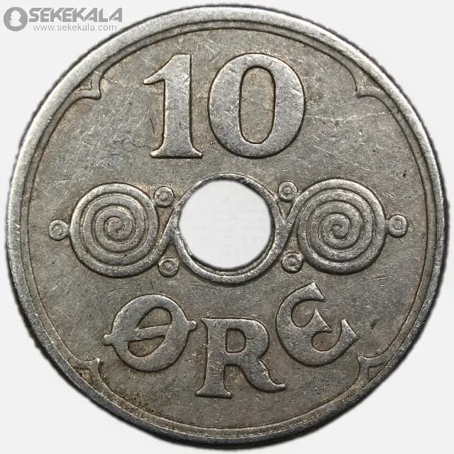 سکه 10 اوره دانمارک 1934 — تصویر ۲