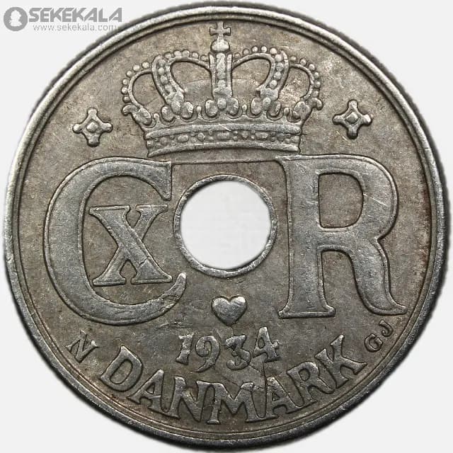 سکه 10 اوره دانمارک 1934