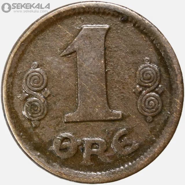 سکه 1 اوره دانمارک 1922 — تصویر ۲