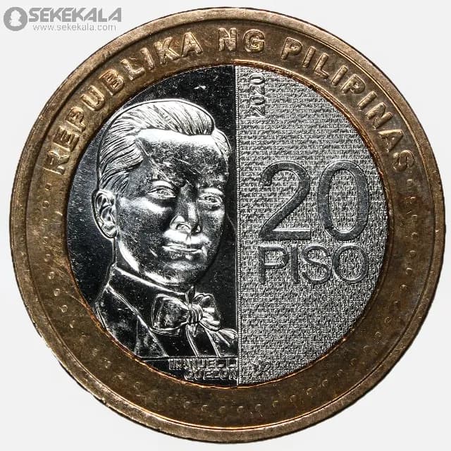 سکه 20 پیزو دوفلزی کمیاب فیلیپین 2020 (AU)