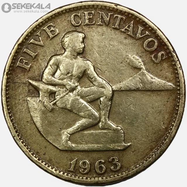 سکه 5 سنتاوو کمیاب فیلیپین 1963