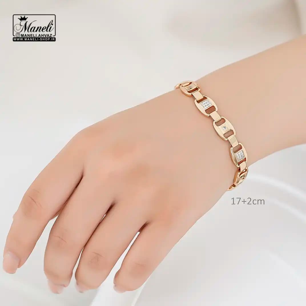دستبند کلاسیک ژوپینگ نگین‌دار | رنگ ثابت 14030348