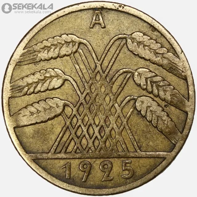 سکه 10 رایش فنیگ آلمان (جمهوری وایمار) 1925 — تصویر ۲