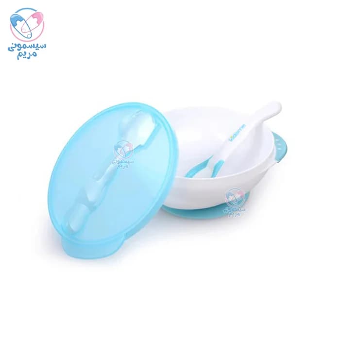 ظرف غذا درب دار با قاشق کیدزمی Kidsme