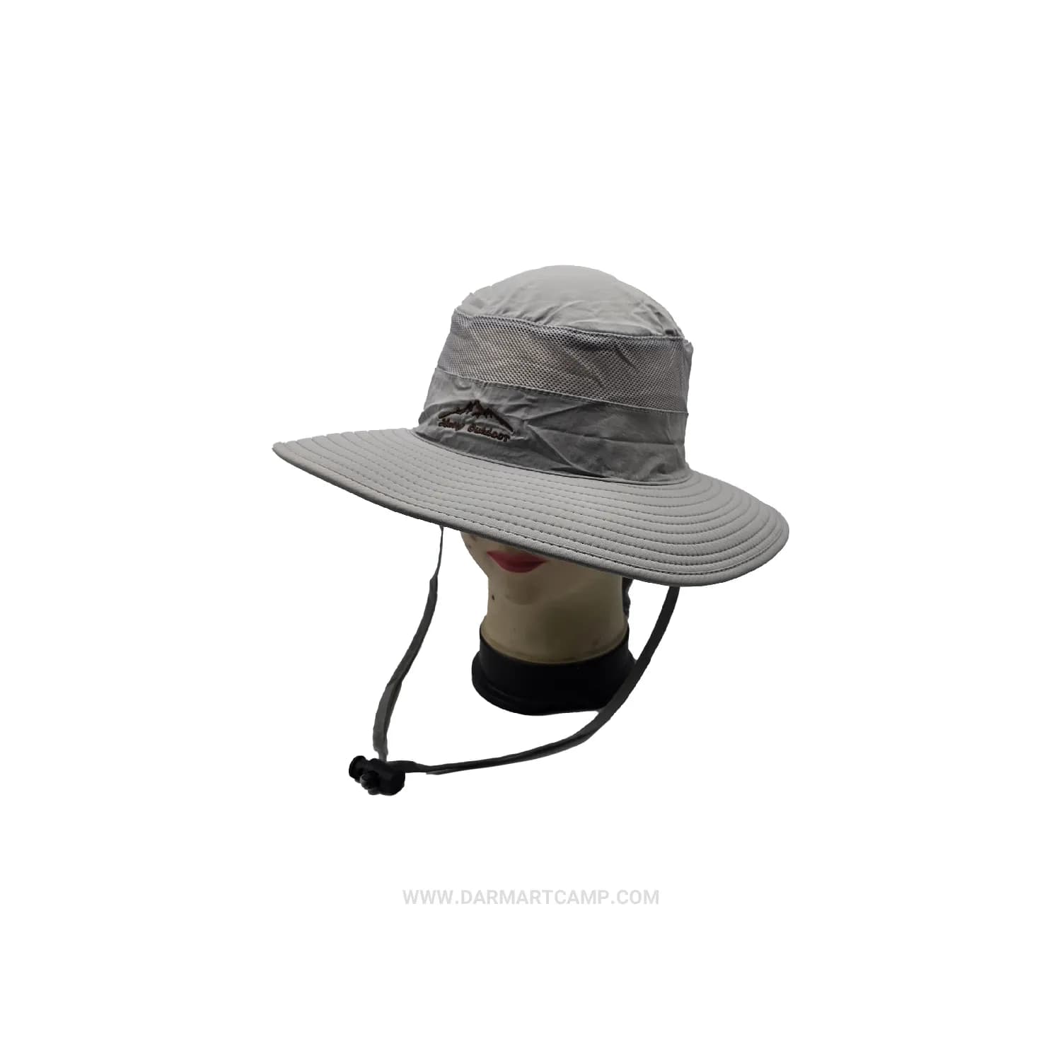 کلاه گرد 3 تیکه برند outdoor پارچه یووی دار همراه با نقاب دورگردن و توری جلو — تصویر ۸