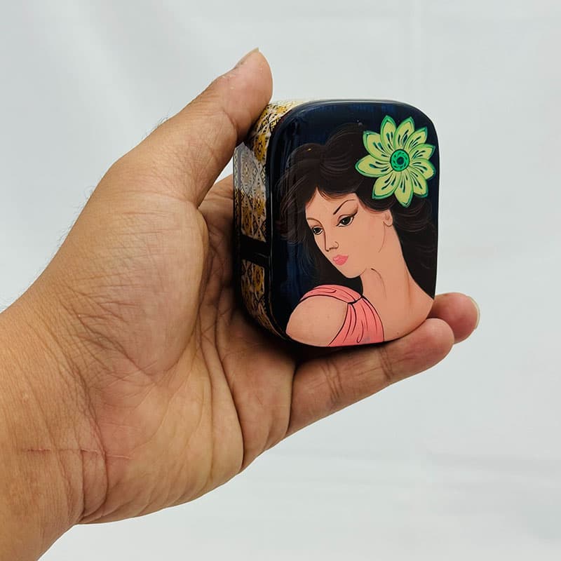 جعبه خاتم کاری کبریتی طرح رخ مدل 2 — تصویر ۸