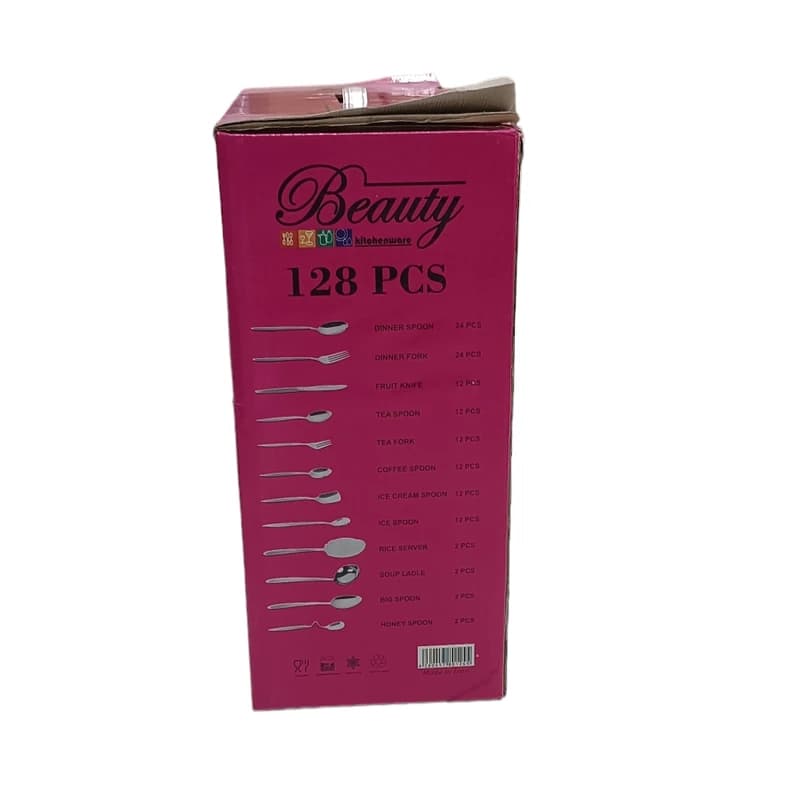 سرویس قاشق و چنگال 128 پارچه بیوتی مدل PSM8009 — تصویر ۲