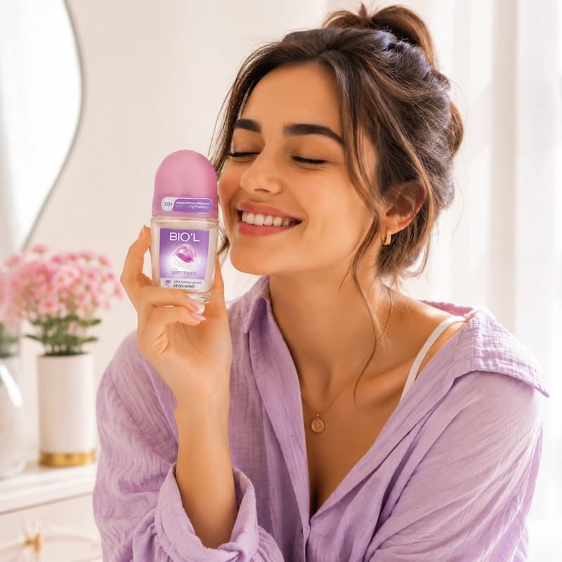 دئودورانت بیول BIOL ضد تعریق و خوشبو کننده بدن به حالت کرمی مدل SOFT TOUCH مناسب بانوان 50 میل 93775 — تصویر ۴