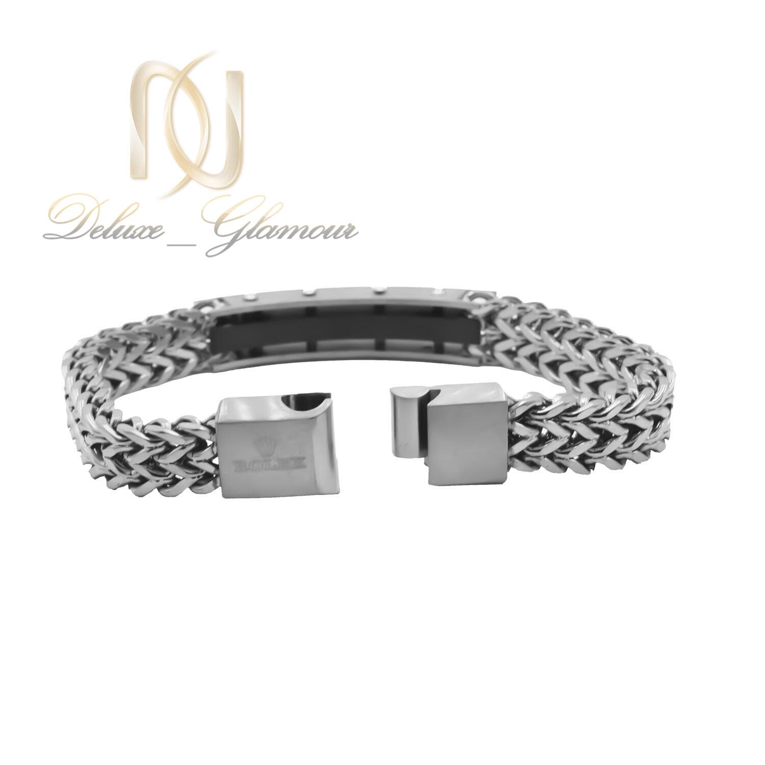 دستبند پسرانه جدید استیل طرح ROLEX با کیفیت اسپرت BR-N163 — تصویر ۲