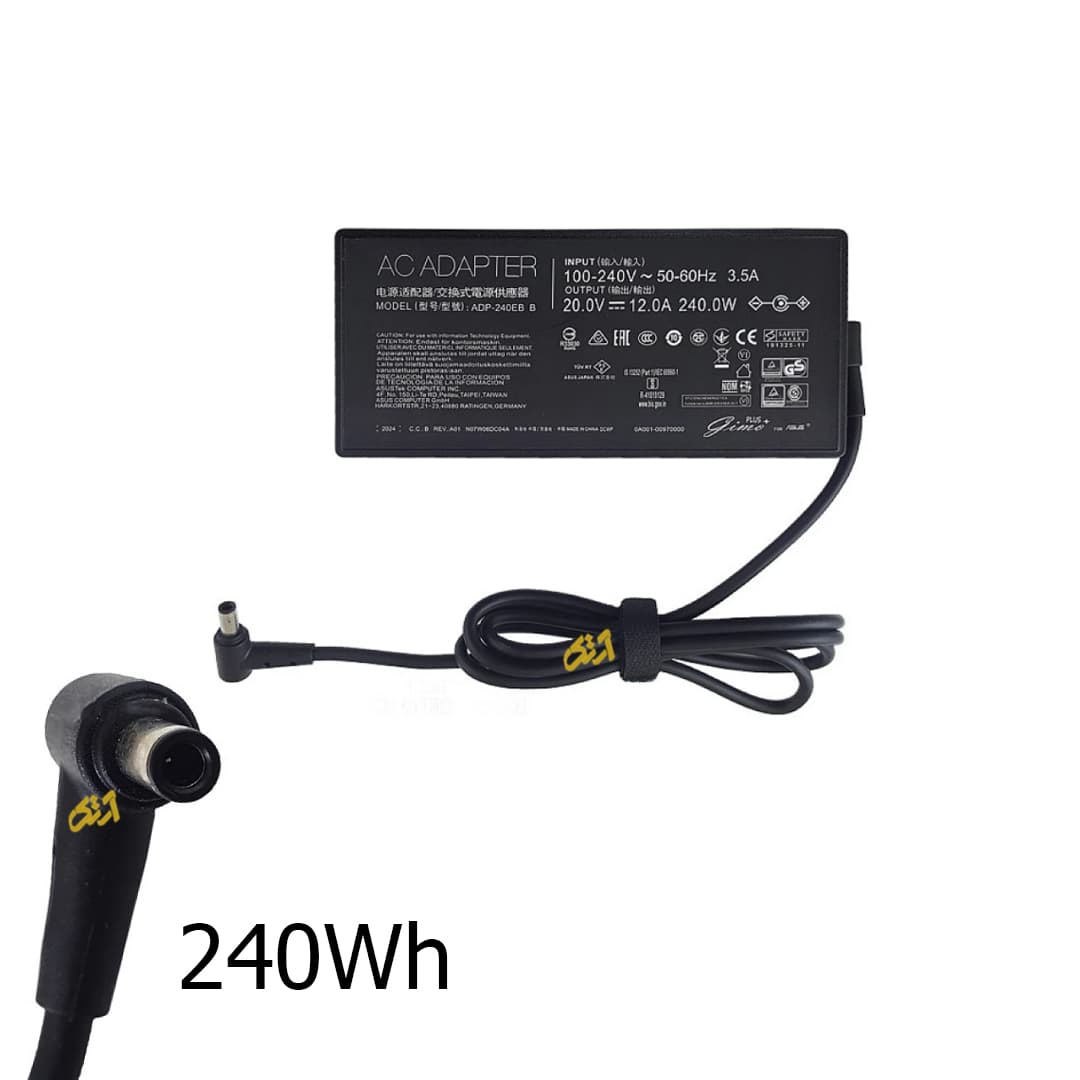 آداپتور شارژر لپ تاپ ایسوس 20 ولت 12 آمپر سوزن دار adaptor laptop ASUS ROG Zephyrus GX703