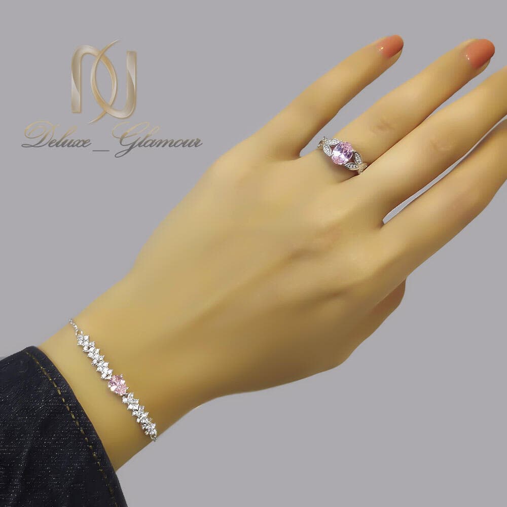نیم ست انگشتر و دستبند نقره 925 زنانه ce-n77 — تصویر ۲