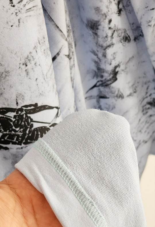 ست سایز بزرگ تیشرت و شلوارک آبی روشن کد 2585 — تصویر ۳