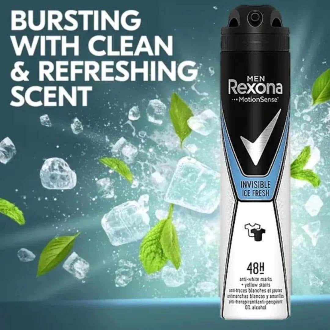 اسپری ضد تعریق نامرئی Ice Fresh رکسونا مردانه — تصویر ۶