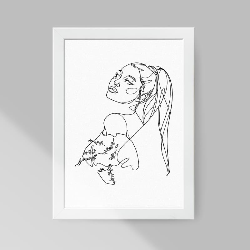 تابلو صبا طرح مدل Ariana Grande کد S0642-w — تصویر ۲