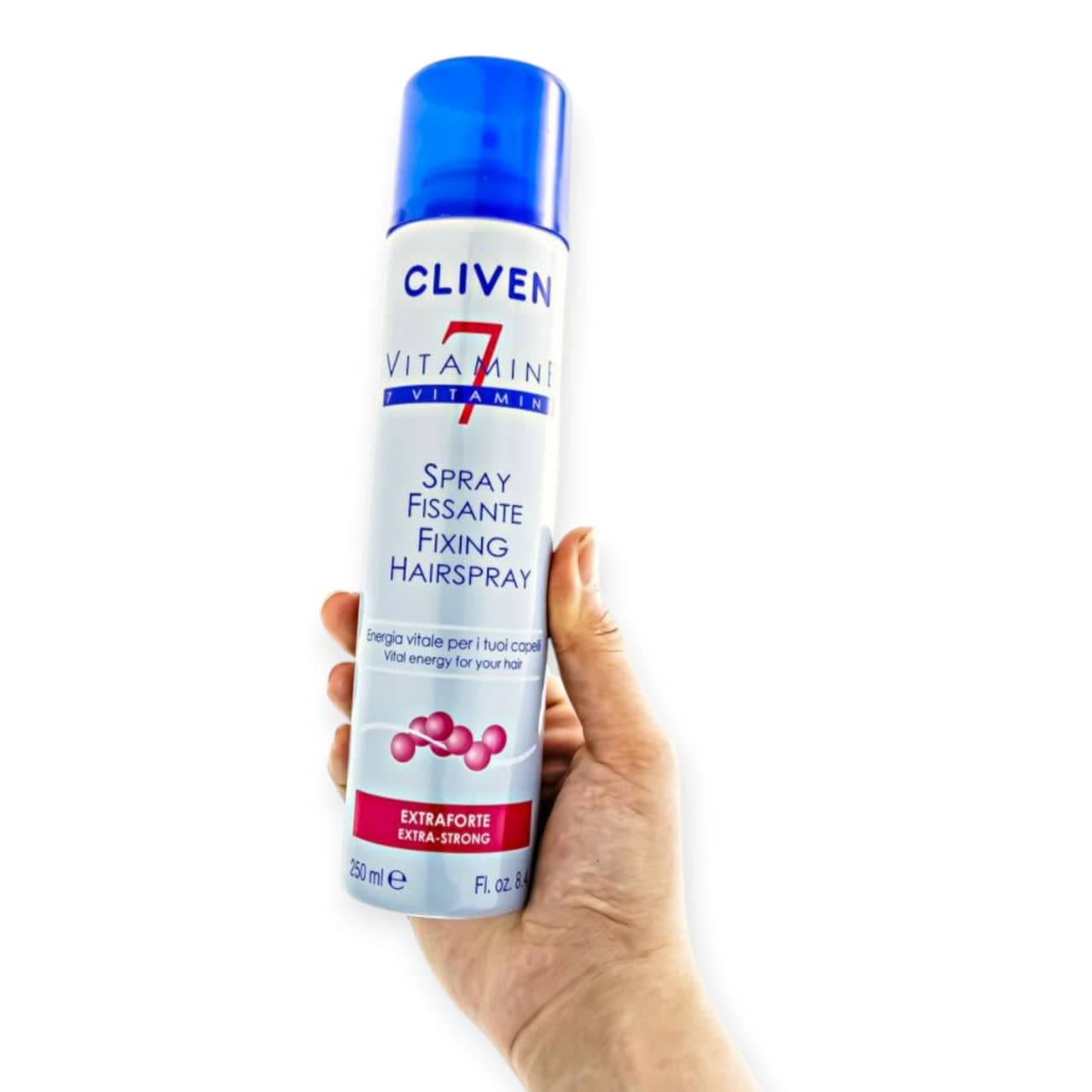 اسپری نگهدارنده حالت مو 7 ویتامینه کلیونCLIVEN مدل Extra Strong حجم 250 میلی لیتر — تصویر ۳