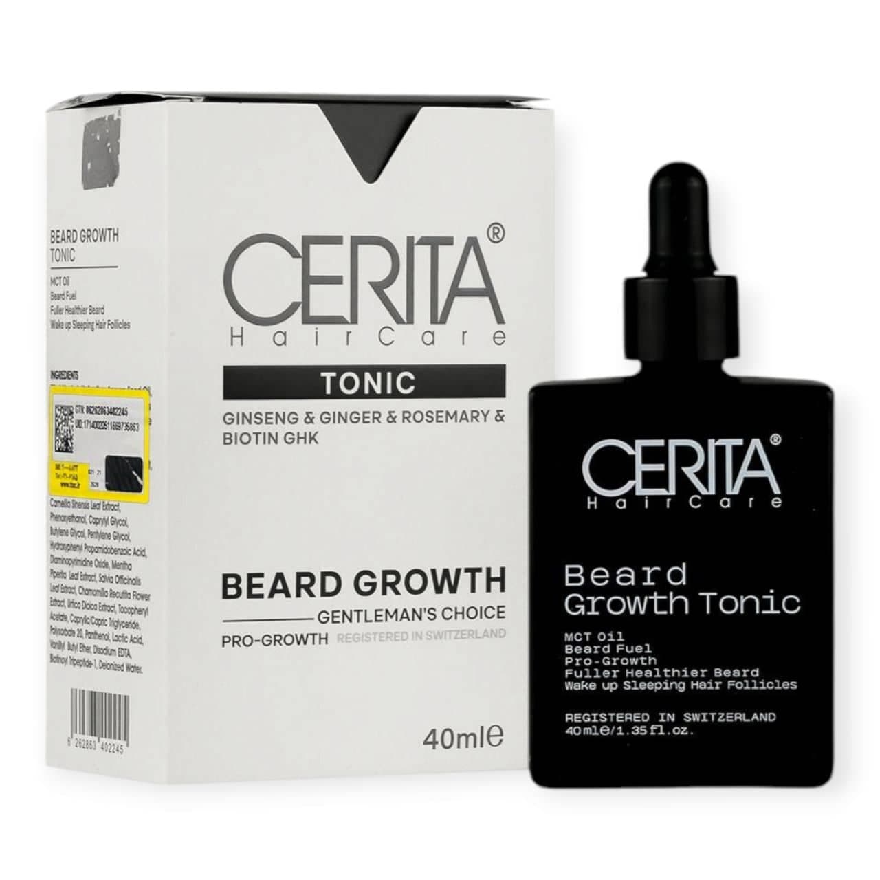 تونیک تقویت ریش سریتا CERITA مدل قطره چکانی حجم 40 میلی لیتر