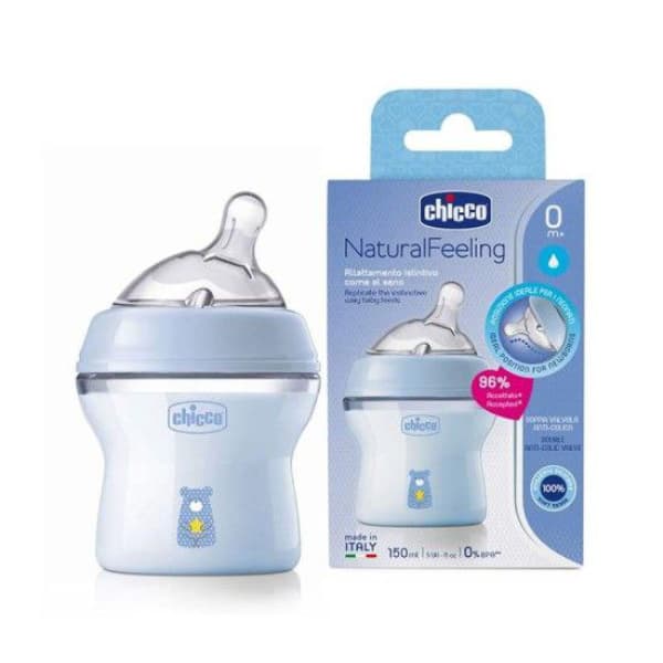 شیشه شیر چیکو نچرال 150 میل +0 طرح خرس