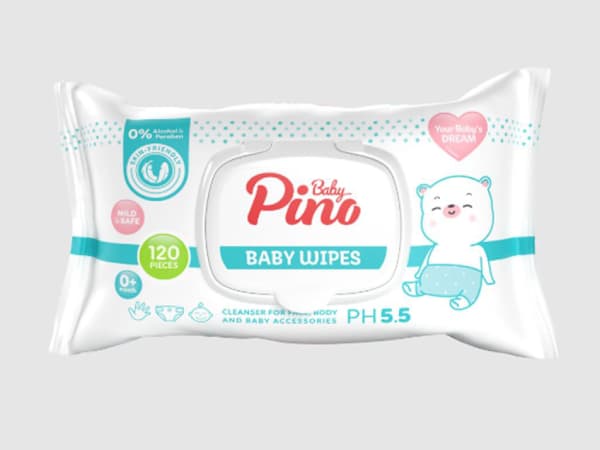 دستمال مرطوب نوزادی پینو 72 عددی(pino) — تصویر ۳