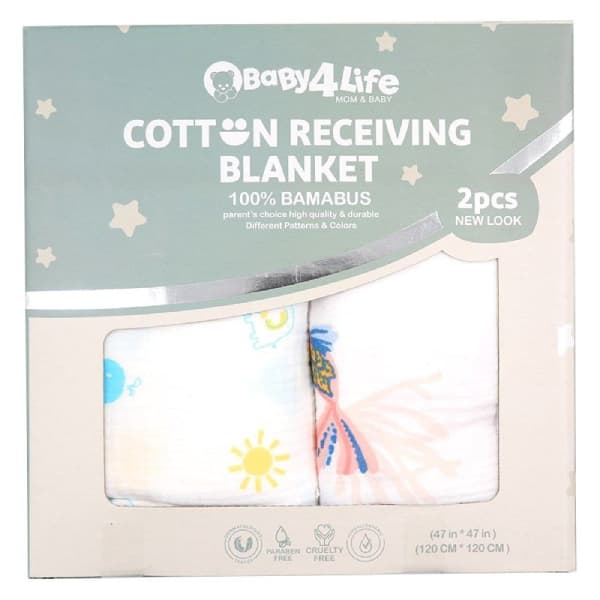 خشک کن 2 عددی بیبی فور لایف موسلین (baby4life) — تصویر ۲