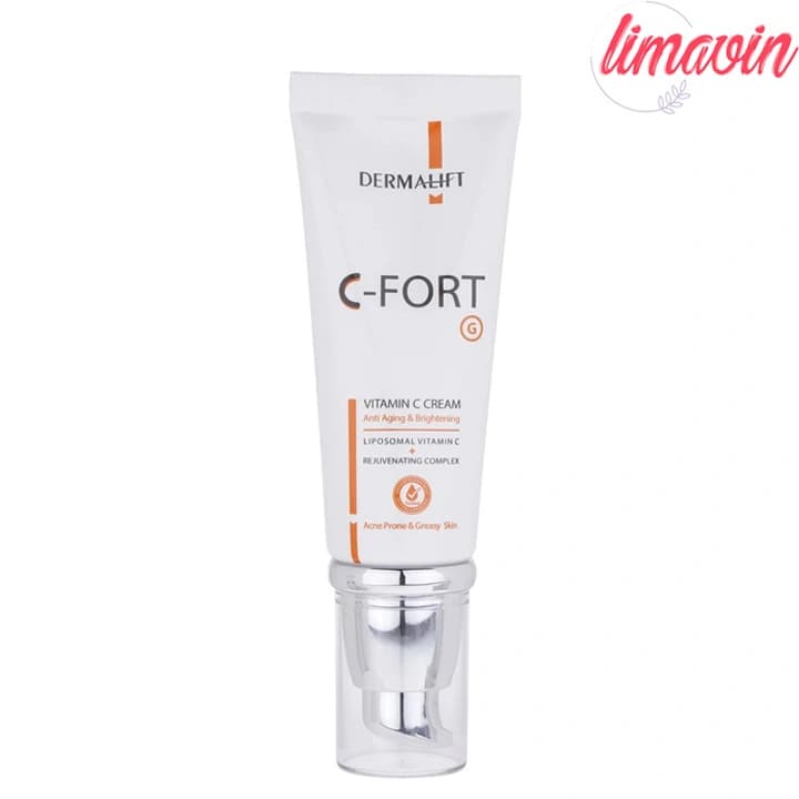کرم روشن کننده درمالیفت مدل C-FORT مناسب پوست چرب و جوشدار حجم 40 میلی لیتر