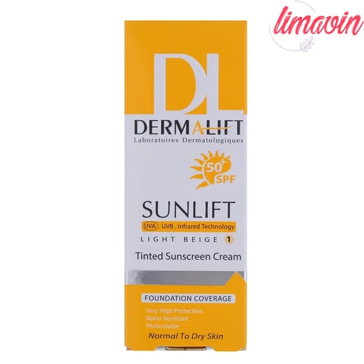 کرم ضدآفتاب رنگی شماره2 درمالیفت مدل SPF50 پوست های معمولی و خشک حجم40 میلی‌لیتر — تصویر ۲