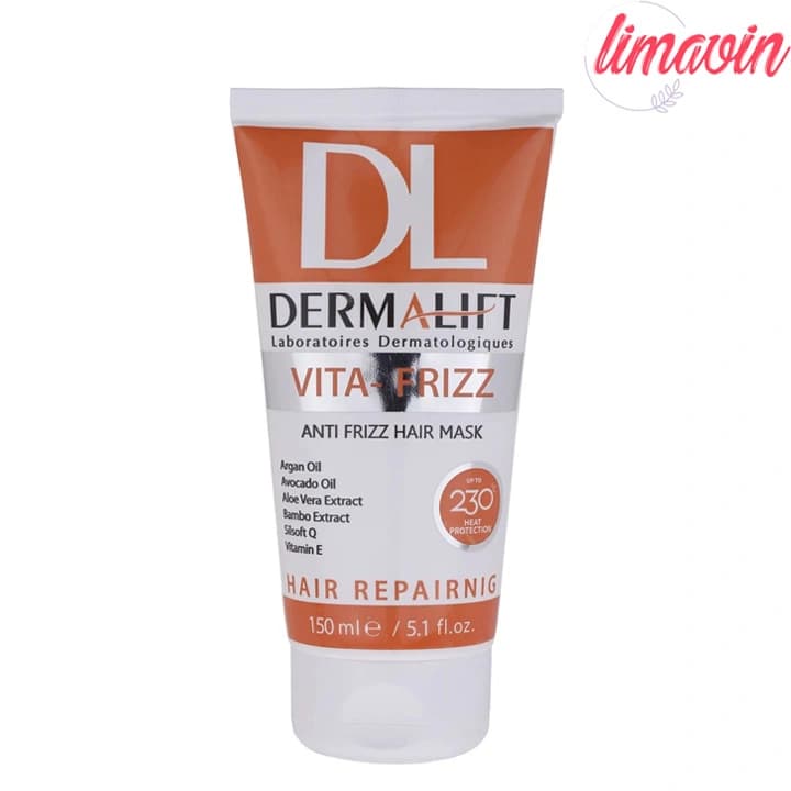 ماسک مو درمالیفت مدل VITA-FRIZZ مناسب برای موهای وزدار حجم 150 میلی لیتر