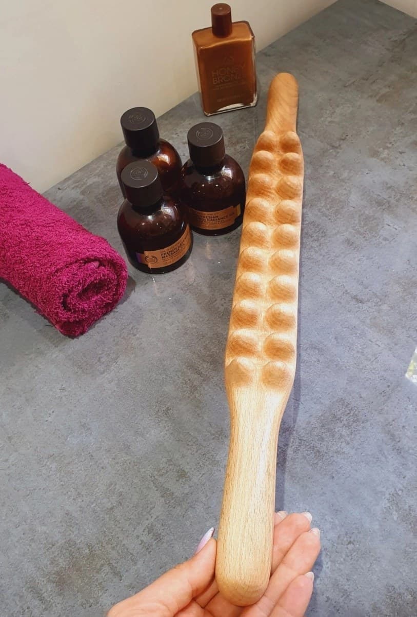وردنه چوبی ماساژ ساموا samoa، ابزار چوبی ماساژ،ماساژور چوبی دست — تصویر ۵