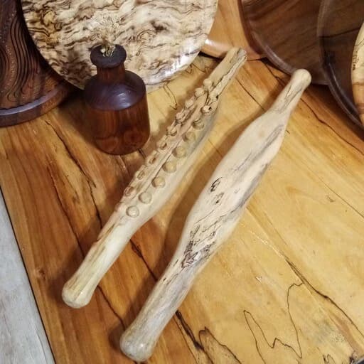 وردنه چوبی ماساژ ساموا samoa، ابزار چوبی ماساژ،ماساژور چوبی دست — تصویر ۳