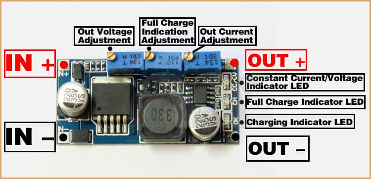 ماژول تغذیه DC-DC کاهنده LM2596s با پتانسیومتر تنظیم جریان — تصویر ۵