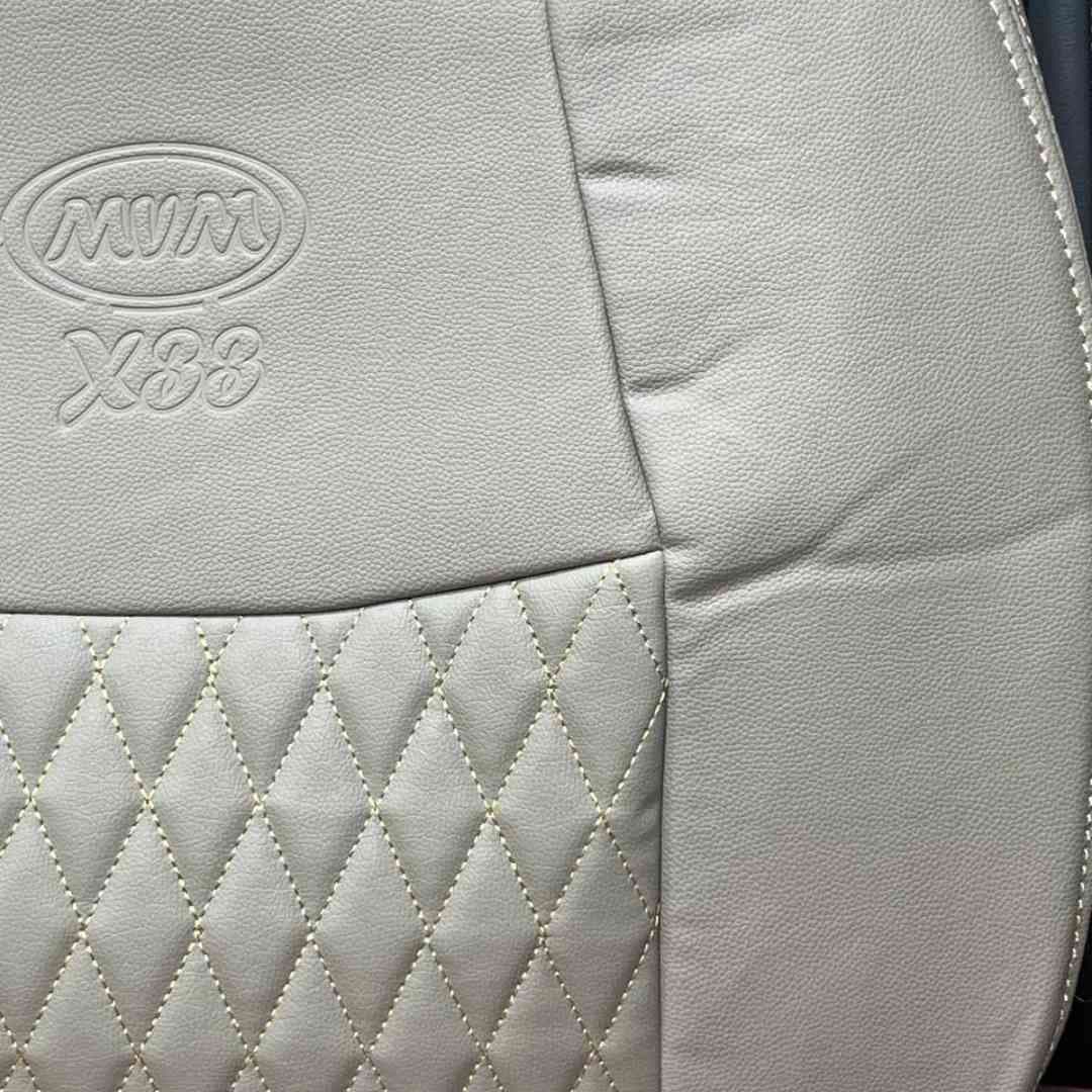 روکش صندلی ام وی ام mvm x33 قدیم 1389-1393 چرم رنگ کرم استخوانی طرح vip — تصویر ۲