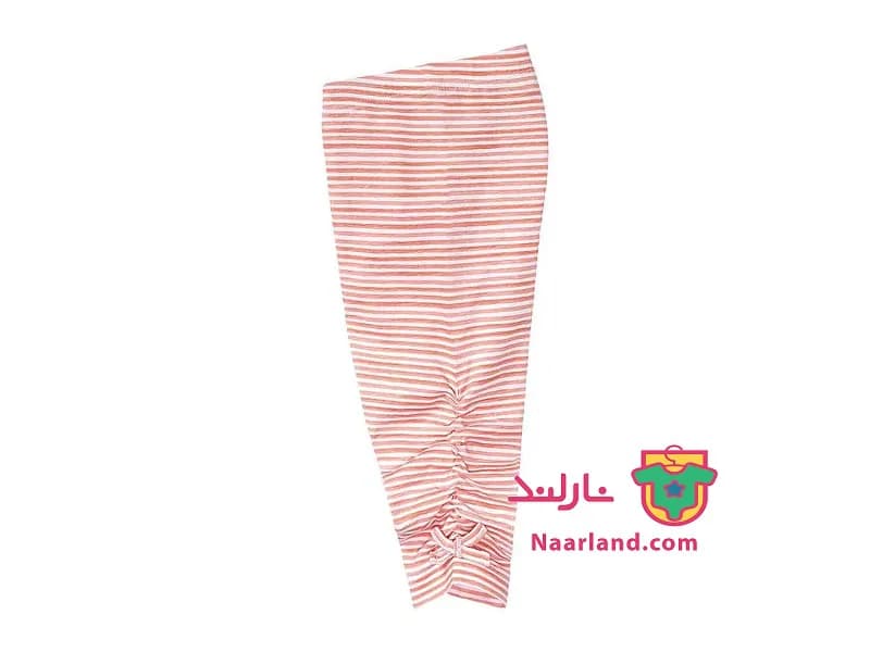 ست تیشرت شلوار کوتاه دخترانه لوپیلو صورتی راه راه — تصویر ۲