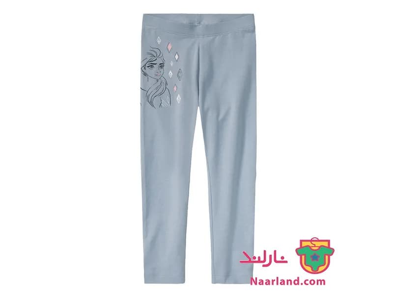 شلوار نخی دخترانه Disney آلمان آبی آسمانی طرح Frozen — تصویر ۲